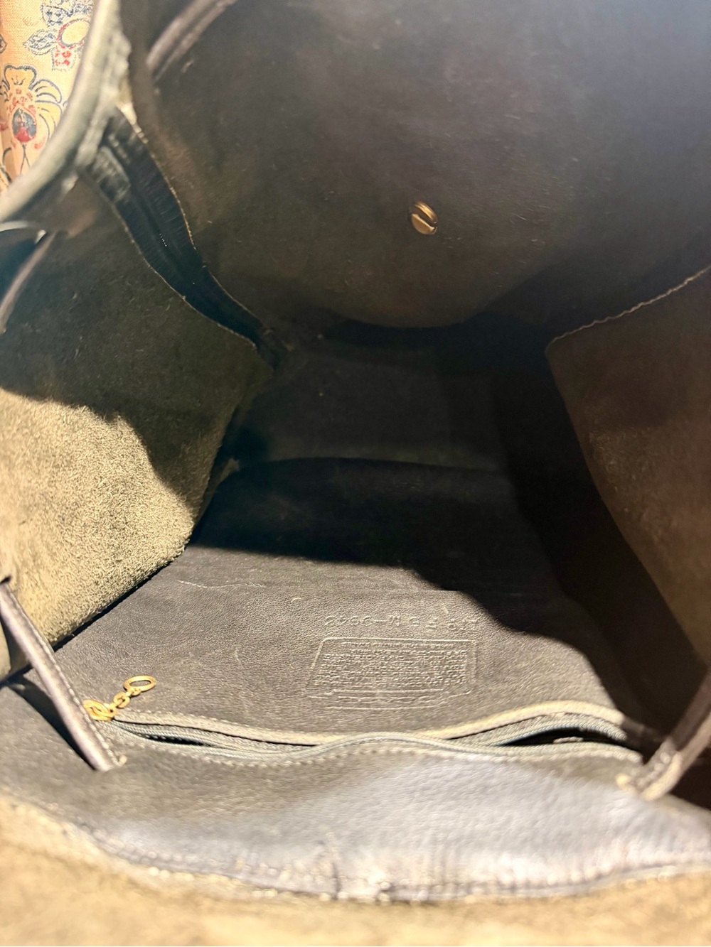 Coach Black Leather Backpack with Gold Turn-Lock - Picture 16 of 16